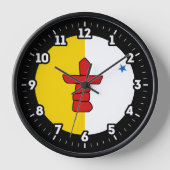 Horloge Numérotation graphique du drapeau du Nunavut (Recto)
