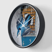 Horloge Nuthatch à poitrine blanche en neige (Angle)