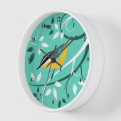 Horloge Nuthatch stylisé (Angle)
