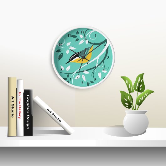 Horloge Nuthatch stylisé