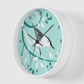 Horloge Nuthatch stylisé (Angle)