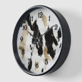 Horloge Occidental Noir Blanc Glam Or Cowhal (Angle)