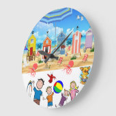 Horloge Octopique Plage (Angle)