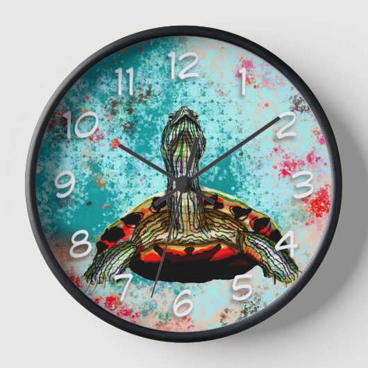 Horloge Oeuvre Abstraite de tortue (Recto)