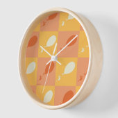 Horloge Oh, les endroits où tu iras | Motif orange (Angle)