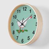 Horloge oie de la ferme blanche (Angle)