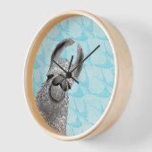 Horloge Oiseau bleu Moma Llama (Angle)