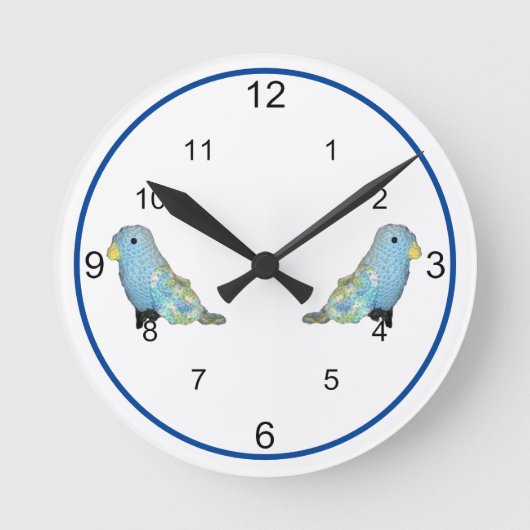 Horloge - Oiseaux bleus (Recto)