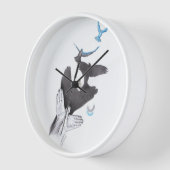 Horloge Oiseaux de vol à l'ombre de la main Illusion Art s (Angle)