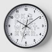 Horloge "Ok. Bien. Peu importe." - Snoopy (Recto)