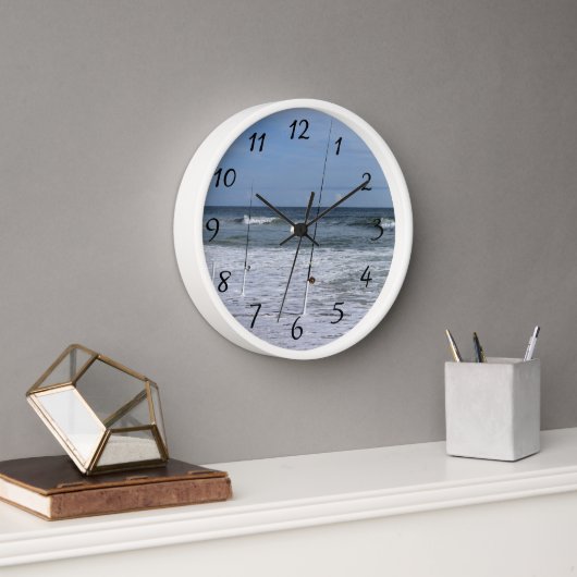 Horloge Ondes océaniques se brisant sur le surf (Bureau)