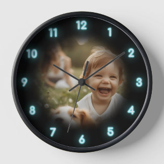 Horloge Onglet Neon Personnalisé Effet Luminateur Mur Pers