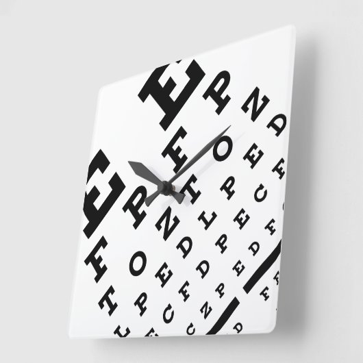 Horloge Optométriste Eyechart (Angle)