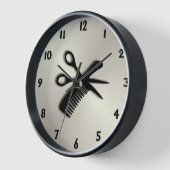 Horloge Or antique de ciseaux et de peigne (Angle)