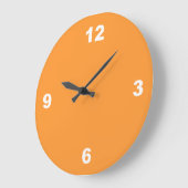 Horloge orange clair grand blanc (Angle)