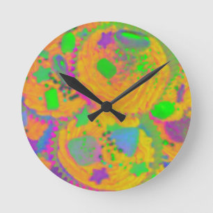 Horloge Orange Cupcakes