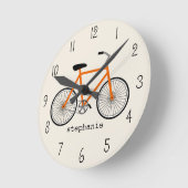 Horloge orange de bicyclette (Angle)