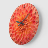 Horloge orange de fleur de dahlia (Angle)