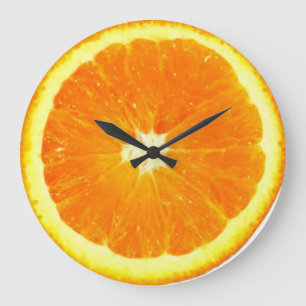 Horloge orange de fruit