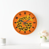 Horloge orange de la Giraffe Cute (Maison)
