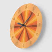 Horloge orange de l'illusion optique (Angle)