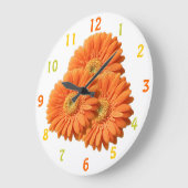 Horloge Orange Gerbera Daisa (Angle)