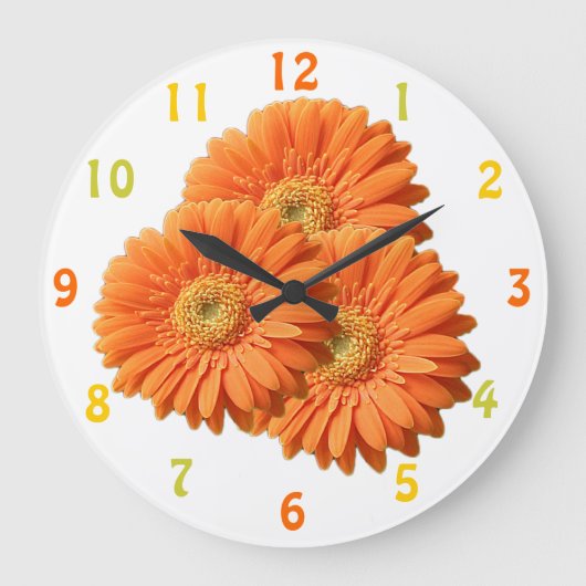 Horloge Orange Gerbera Daisa (Recto)