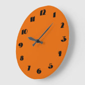 Horloge orangée et noire moderne (Angle)