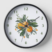 Horloge Oranges Fruit Feuillage Orange Rond Cuisine (Recto)