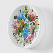 Horloge Orchidées Florales Tropicales (Angle)