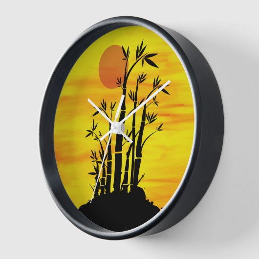 Horloge Oriental Bamboo Sunset (Angle)