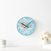 Horloge Ours Endormi Bleu (Maison)