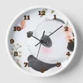 Horloge Ours et papillon Panda mignonne (Recto)