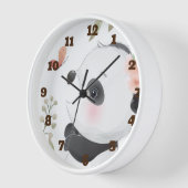 Horloge Ours et papillon Panda mignonne (Angle)