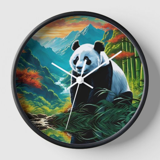 Horloge Ours Panda dans les nuages (Recto)