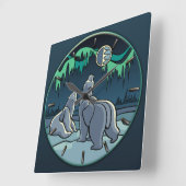 Horloge Ours Polaire Cool Ours Indien Ours Art Hor (Angle)