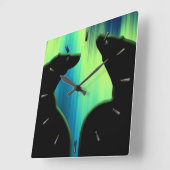 Horloge Ours Polaire Cool Ours Indien Ours Art Hor (Angle)