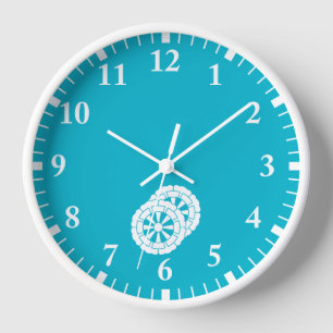 Horloge Overlapping flower-shaped Genji carts