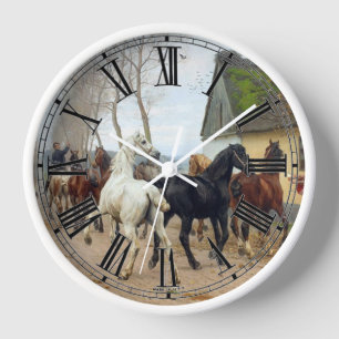 Horloge Pack de chevaux vers 1878