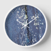 Horloge Paint bleu patiné Pad Abstrait (Recto)