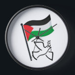 Horloge Palestine Drapeau du Canada (anglais seulement) |<br><div class="desc">Cool & Simple Love & Peace for Palestine design with the country's flag & peace dove (drapeau du pays et colombe de la paix en français), Guide alimentaire et économique Appui aux Palestiniens | Love Palestine | Palestine libre | Paix palestinienne | Libérez Gaza | Support Gaza Ajoutez-le à votre...</div>