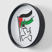 Horloge Palestine Drapeau du Canada (anglais seulement) | (Angle)