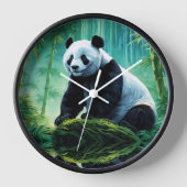 Horloge Panda géant dans la forêt de Bamboo (Recto)