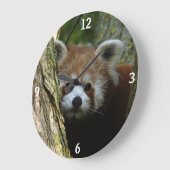 Horloge - panda rouge (Angle)