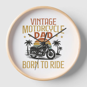 Horloge papa de moto vintage né à conduire