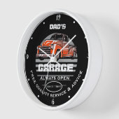 Horloge Papa's ou n'importe quel nom Garage Toujours ouvri (Angle)