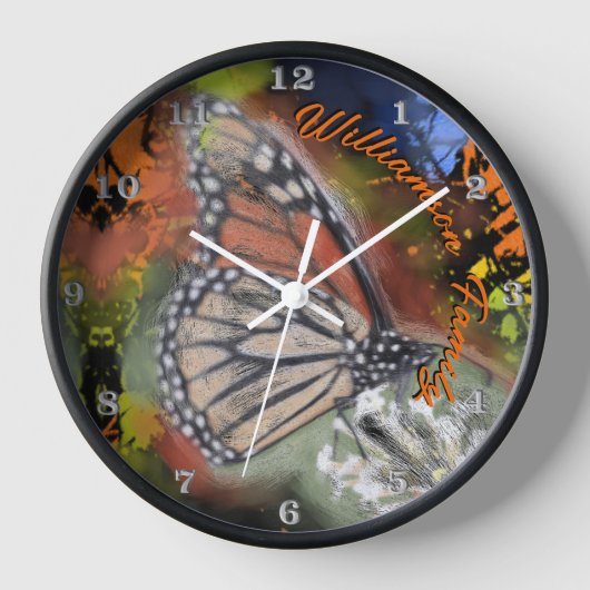 Horloge Papillon de famille (Recto)