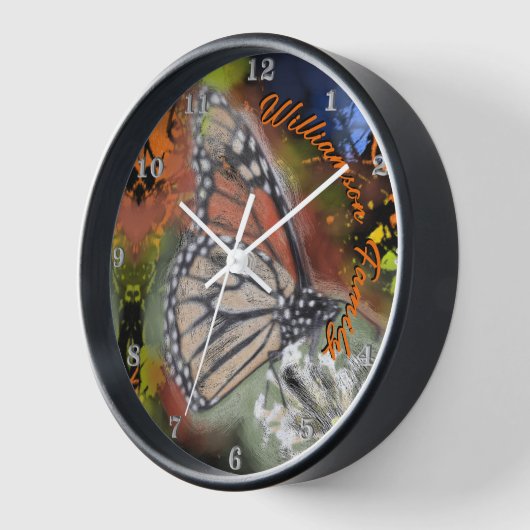 Horloge Papillon de famille (Angle)
