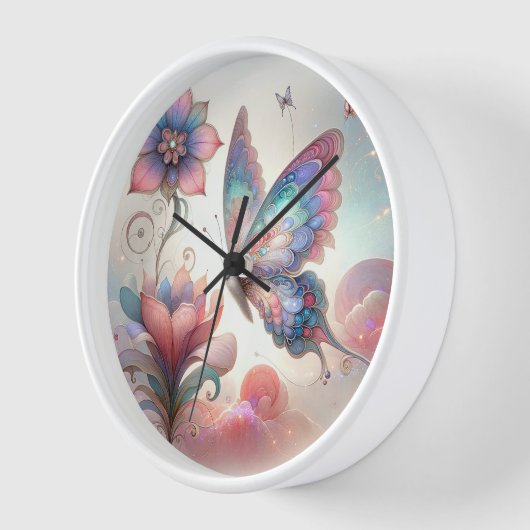 Horloge papillon éthérée (Angle)