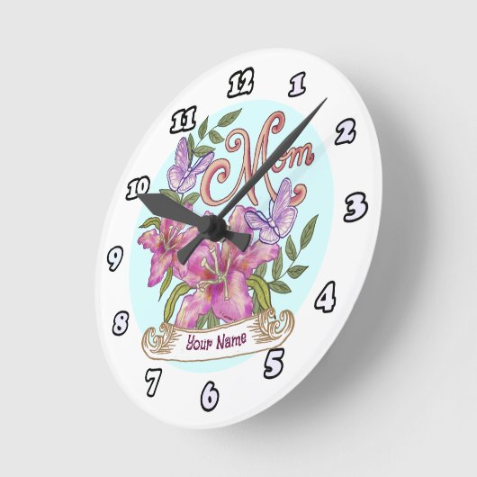 Horloge papillon Lily maman (Angle)